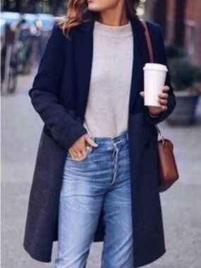 Cabi Harbor Longline Jacket In Navy